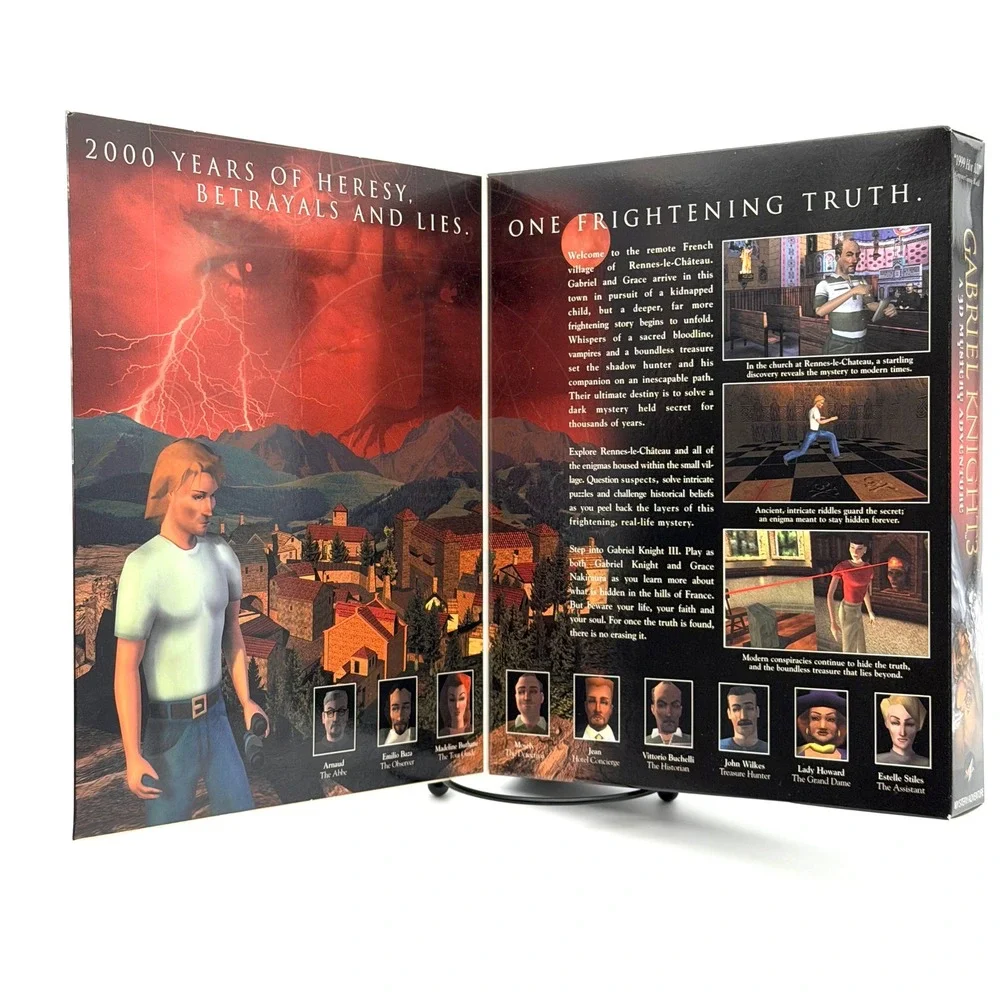 Gabriel Knight 3 PC Big Box Game Complete CIB Vintage 1999 Sierra W/ Comic Book
